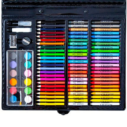 Maaleo Tekenset - 168-delig - Complete Kunstkoffer - Zwart
