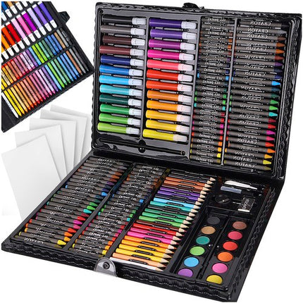Maaleo Tekenset - 168-delig - Complete Kunstkoffer - Zwart