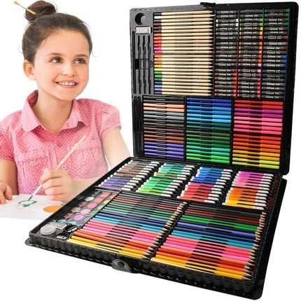 Maaleo Tekenset - 288-delig - Complete Kunstkoffer - Zwart