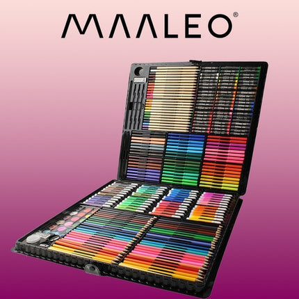 Maaleo Tekenset - 288-delig - Complete Kunstkoffer - Zwart