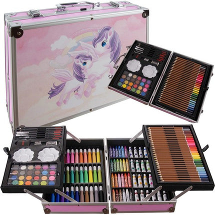 Maaleo Unicorn Schilderset - 144-delig - Met Koffer - Roze