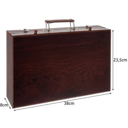 Maaleo Tekenset in Houten Koffer - 129-delig - Complete Kunstset