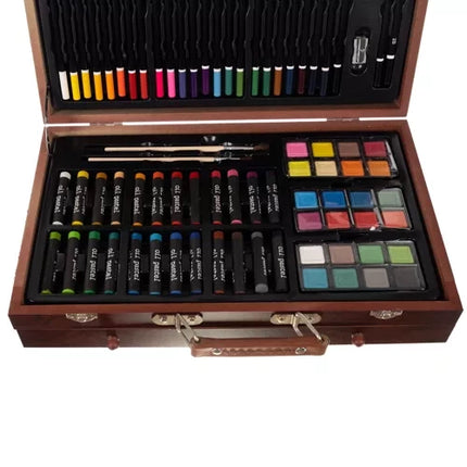 Maaleo Tekenset in Houten Koffer - 129-delig - Complete Kunstset