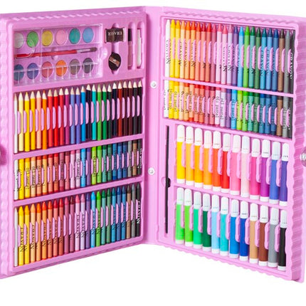 Maaleo Tekenset - 168-delig - Complete Kunstkoffer - Roze