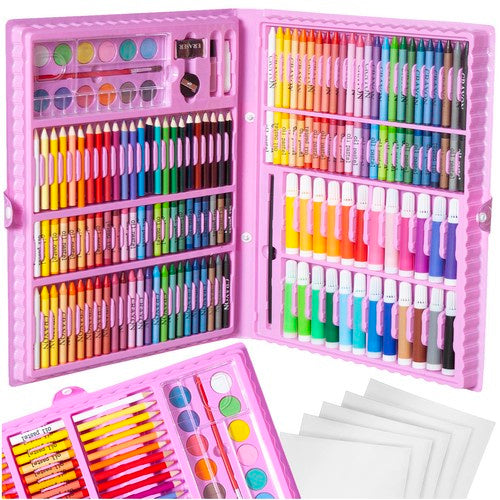 Maaleo Tekenset - 168-delig - Complete Kunstkoffer - Roze