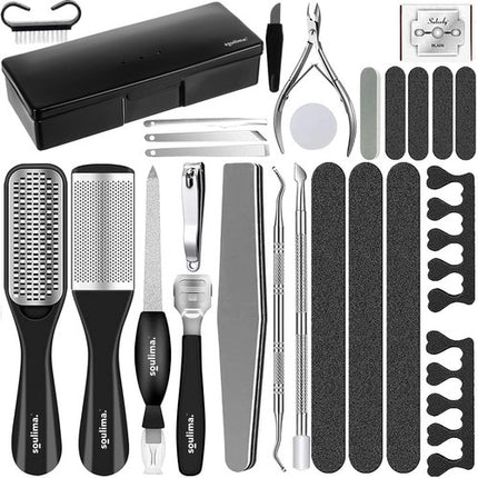 Soulima Pedicure Set - 30-delig - RVS Nagelverzorging - In Etui