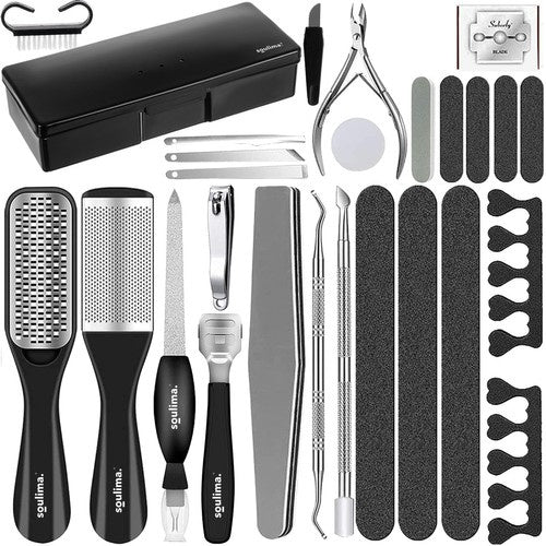 Soulima Pedicure Set - 30-delig - RVS Nagelverzorging - In Etui