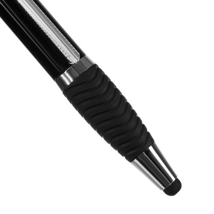 Maaleo Pennenset met Uittrekbaar Briefje - 6 Stuks - Stylus Pen - Zwart/Zilver