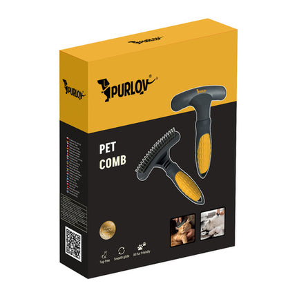 Purlov Roterende Kam voor Huisdieren - Dubbelrij - Voor Honden & Katten