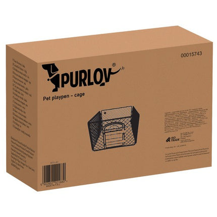 Purlov Huisdierren - Puppyren - 90 x 90 x 60 cm - Zwart