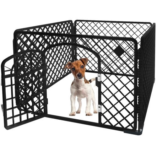 Purlov Huisdierren - Puppyren - 90 x 90 x 60 cm - Zwart