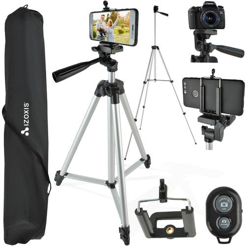 Izoxis Telefoonstatief met Bluetooth Afstandsbediening - 133 cm - Universeel