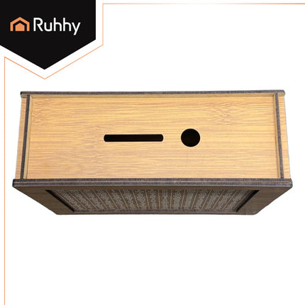 Ruhhy Spaarpot met Challenge - 24602 - 10.000 Sparen - Hout