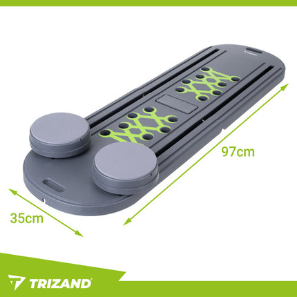 Trizand Multifunctioneel Pilates Bord - 97 x 35 cm - Grijs
