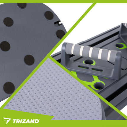 Trizand Multifunctioneel Pilates Bord - 97 x 35 cm - Grijs