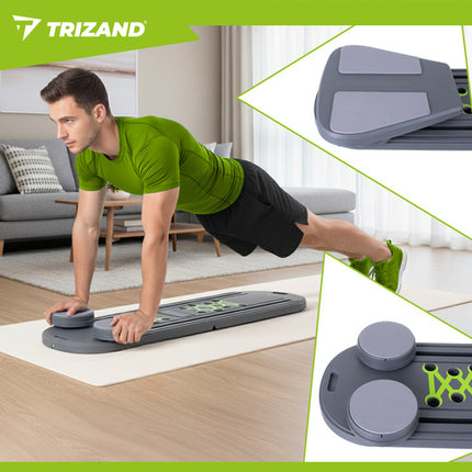 Trizand Multifunctioneel Pilates Bord - 97 x 35 cm - Grijs