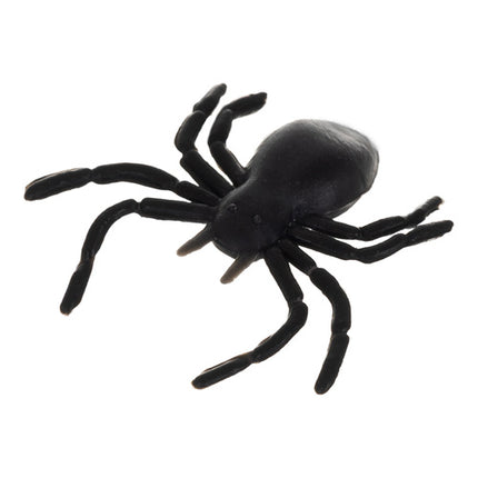 Ruhhy Kunststof Spinnen - 10 Stuks - Halloween Decoratie - 3x3 cm