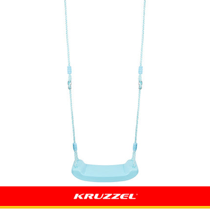 Kruzzel Kunststof Schommel - Poederblauw - Met Verstelbare Touwen