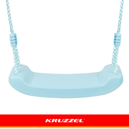 Kruzzel Kunststof Schommel - Poederblauw - Met Verstelbare Touwen