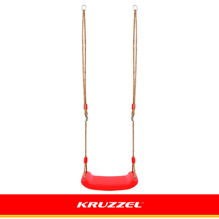 Kruzzel Kunststof Schommel - Rood - Gevormd Zitje - Voor Binnen en Buiten