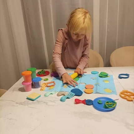 Kruzzel Boetseerklei Set - Met Speelgoedbroodrooster - 5 Kleuren