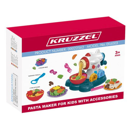 Kruzzel Boetseerklei Set - Met Pasta-vliegtuig - 5 Kleuren