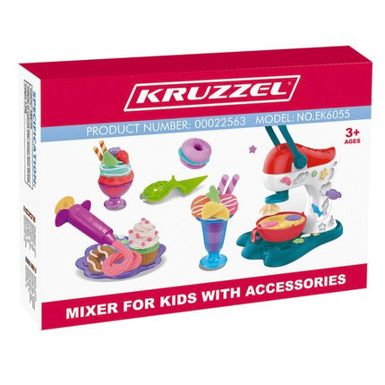 Kruzzel Boetseerklei Mixerset - Met Speelgoedmixer - 5 Kleuren