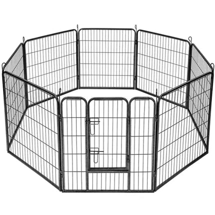 Malatec Dierenren - 8 Panelen - 160 x 160 x 80 cm - Grijs - Veiligheidshek