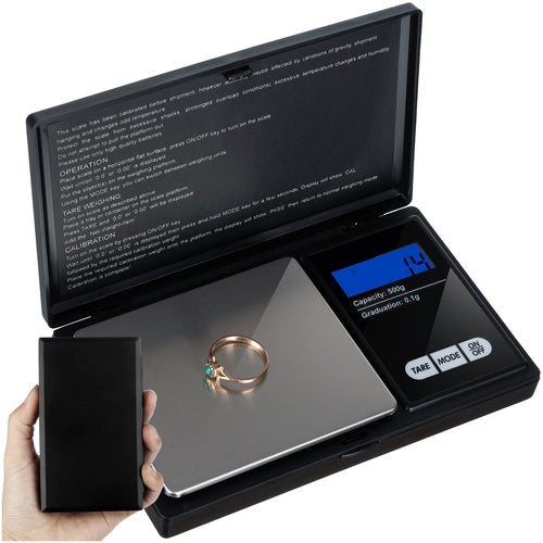 Ruhhy Pocket Weegschaal - 500g x 0.1g - Precisie Juweliersweegschaal