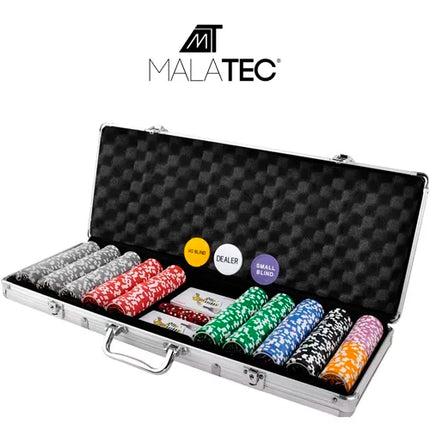Malatec Poker Set - 500 Chips - In Luxe Aluminium Koffer - HQ
