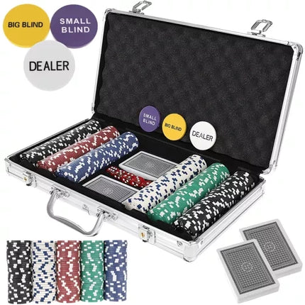Malatec Poker Set - 300 Chips - In Luxe Aluminium Koffer - HQ