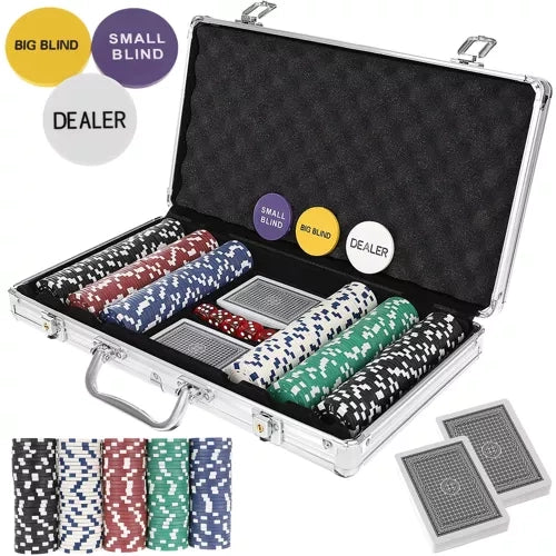 Malatec Poker Set - 300 Chips - In Luxe Aluminium Koffer - HQ