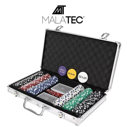Malatec Poker Set - 300 Chips - In Luxe Aluminium Koffer - HQ