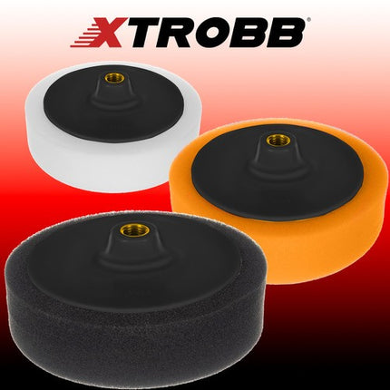 Xtrobb Polijstsponzen Set - 145 mm - 3-delig - Inclusief Adapter
