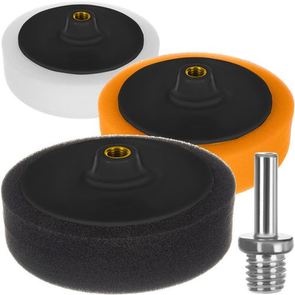 Xtrobb Polijstsponzen Set - 145 mm - 3-delig - Inclusief Adapter