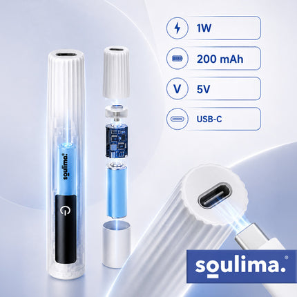 Soulima Draagbare UV LED Lamp met Houder - 3W - LCD - USB-C