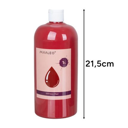 Maaleo Plakkaatverf Set - 12 x 1 Liter - Professionele Kleurenset