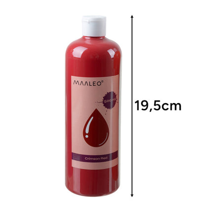 Maaleo Plakkaatverf Set - 18 x 500 ml - Professionele Kleurenset
