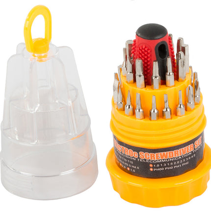 Precisie Schroevendraaierset – 31-delig met Magnetische Bits + Koffer