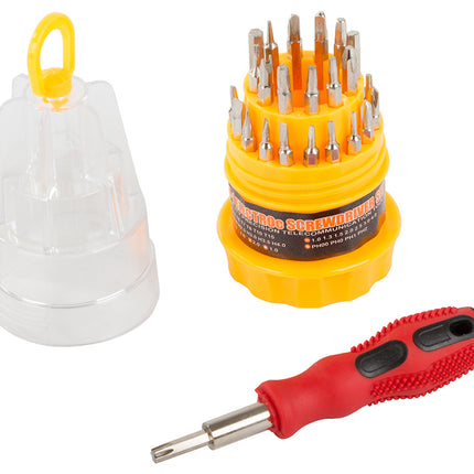 Precisie Schroevendraaierset – 31-delig met Magnetische Bits + Koffer