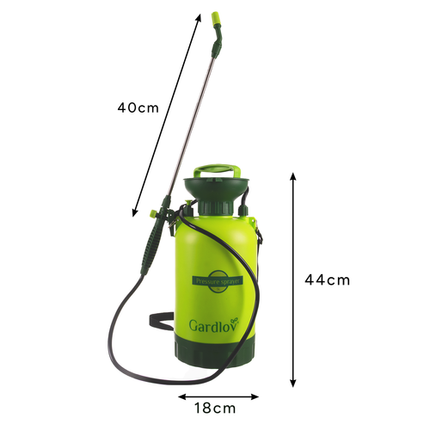 Gardlov Drukspuit - 5 Liter - Met Lans en Slang - Groen