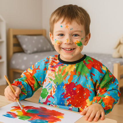 Kruzzel Kinder Schort - Waterdicht - 4-6 Jaar - Voor Schilderen & Koken