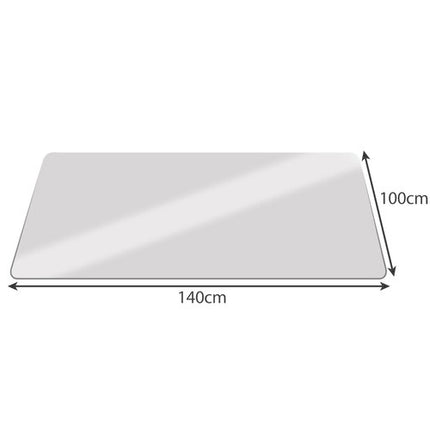 Ruhhy Vloerbeschermmat - 100 x 140 cm - Semi-Transparant - Voor Bureaustoelen