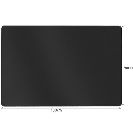 Ruhhy Beschermmat voor Bureaustoel - 130 x 90 cm - Zwart - Polypropyleen