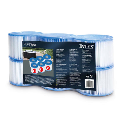 Intex 29011 S1 Jacuzzi Filter - 6 Stuks - Voor PureSpa
