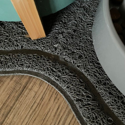 Purlov Voermat voor Huisdieren - Dubbel - 45 x 26 cm - Grijs - Antislip