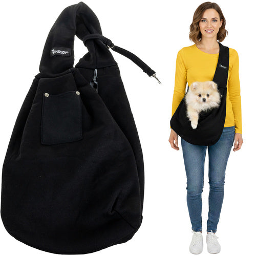Purlov Kangoeroe Draagtas - Comfortabele Huisdierdrager voor Honden & Katten