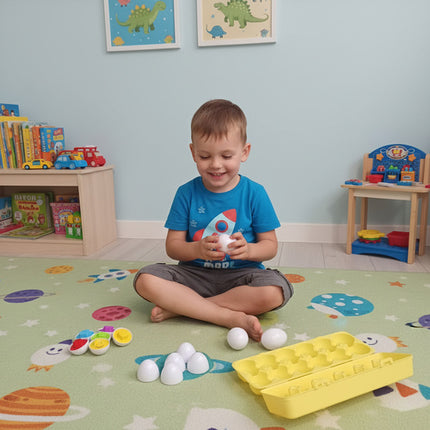 Iso Trade Eieren Puzzelset - 12-Delige Sorteerset - Educatief Speelgoed