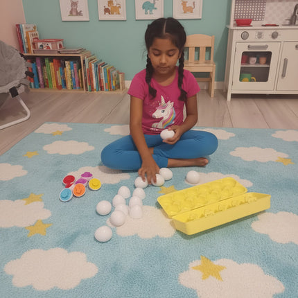 Iso Trade Eieren Puzzelset - 12-Delige Sorteerset - Educatief Speelgoed