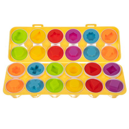 Iso Trade Eieren Puzzelset - 12-Delige Sorteerset - Educatief Speelgoed